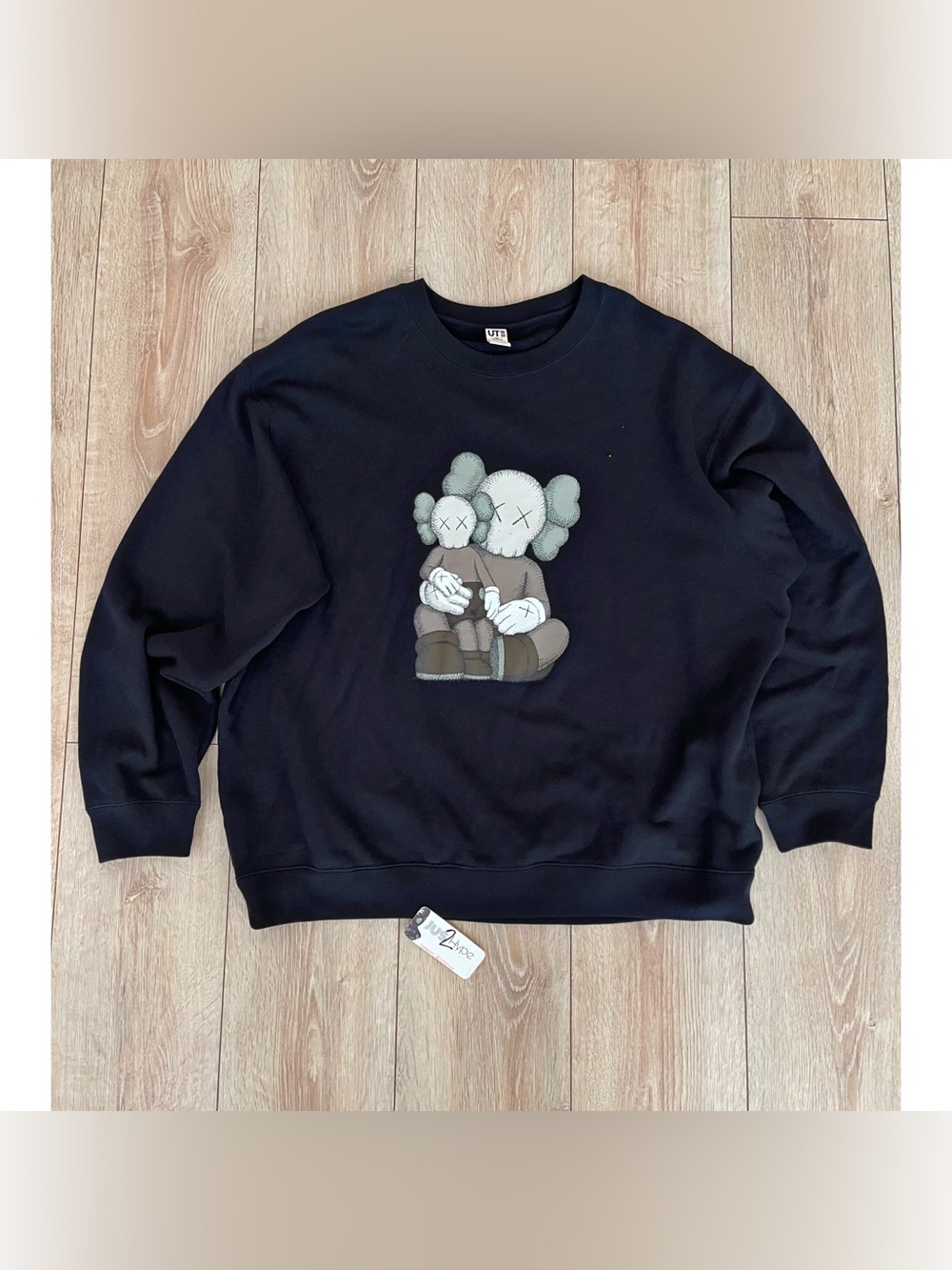 KAWS / Uniqlo Black Graphic Crewneck Sweatshirt (USED)